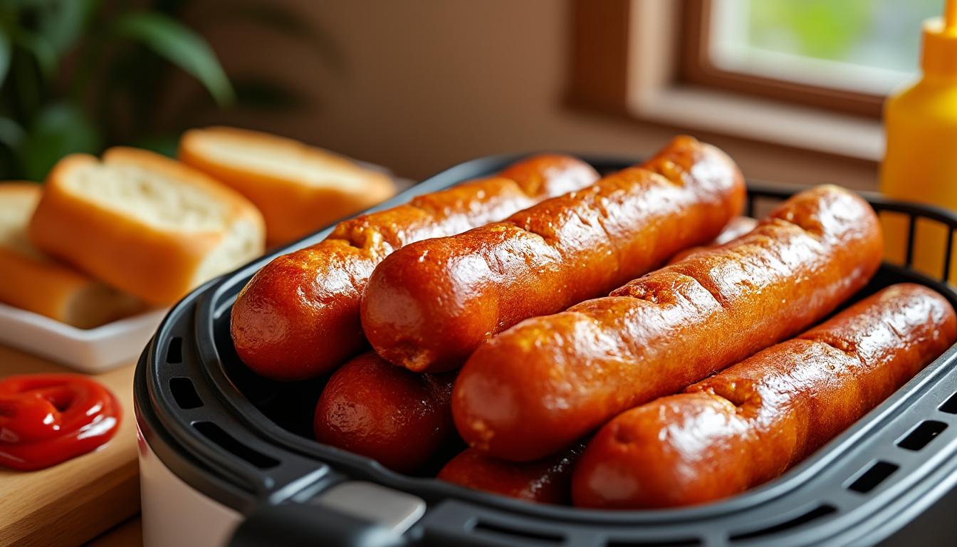 discover the ultimate guide to making perfect, crispy air fryer hot dogs every time. easy tips and tricks for a delicious, quick snack.
