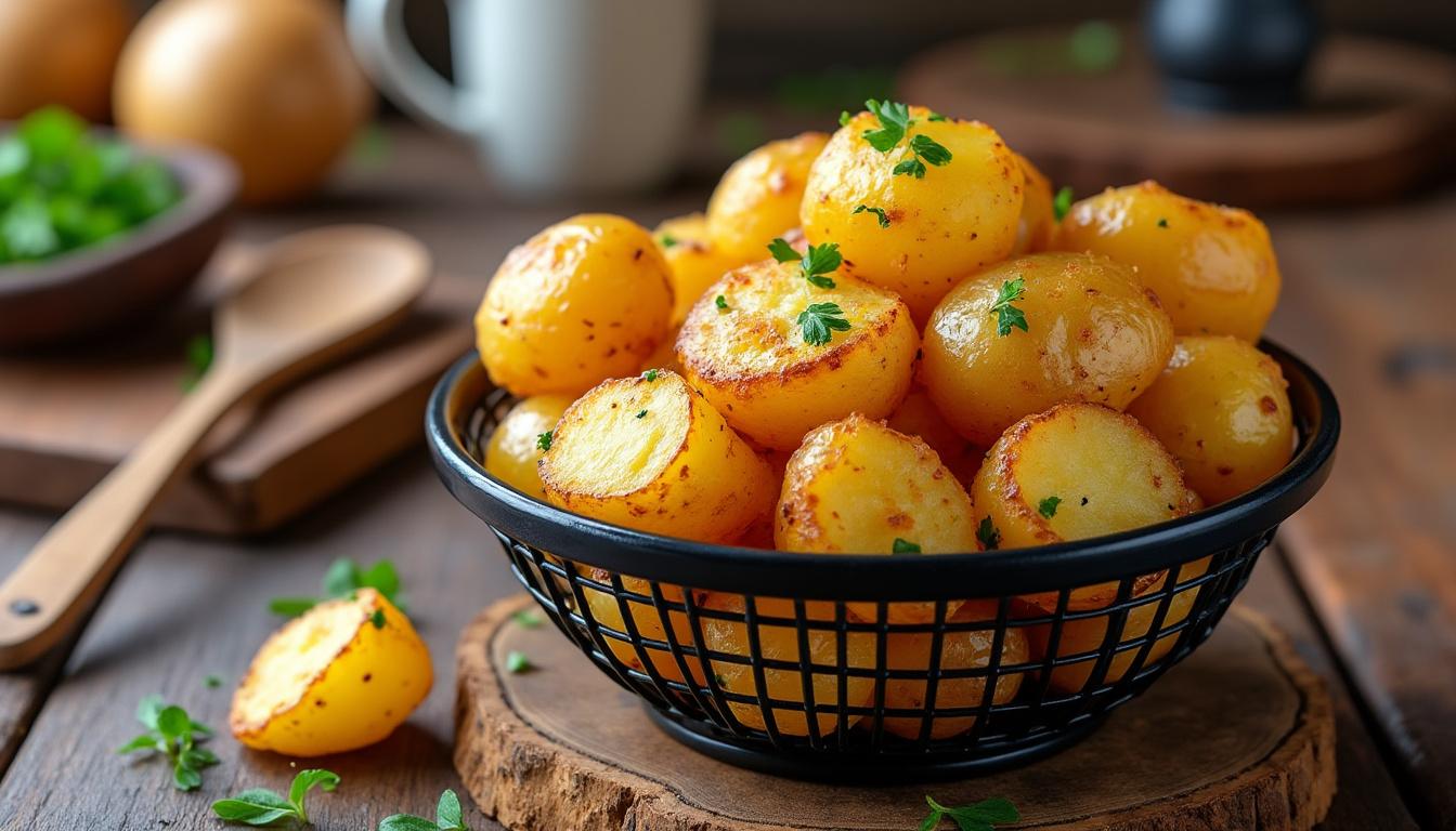 learn the secret to making perfectly crispy air fryer potatoes every time with our easy step-by-step guide. enjoy golden, crunchy potatoes in minutes!