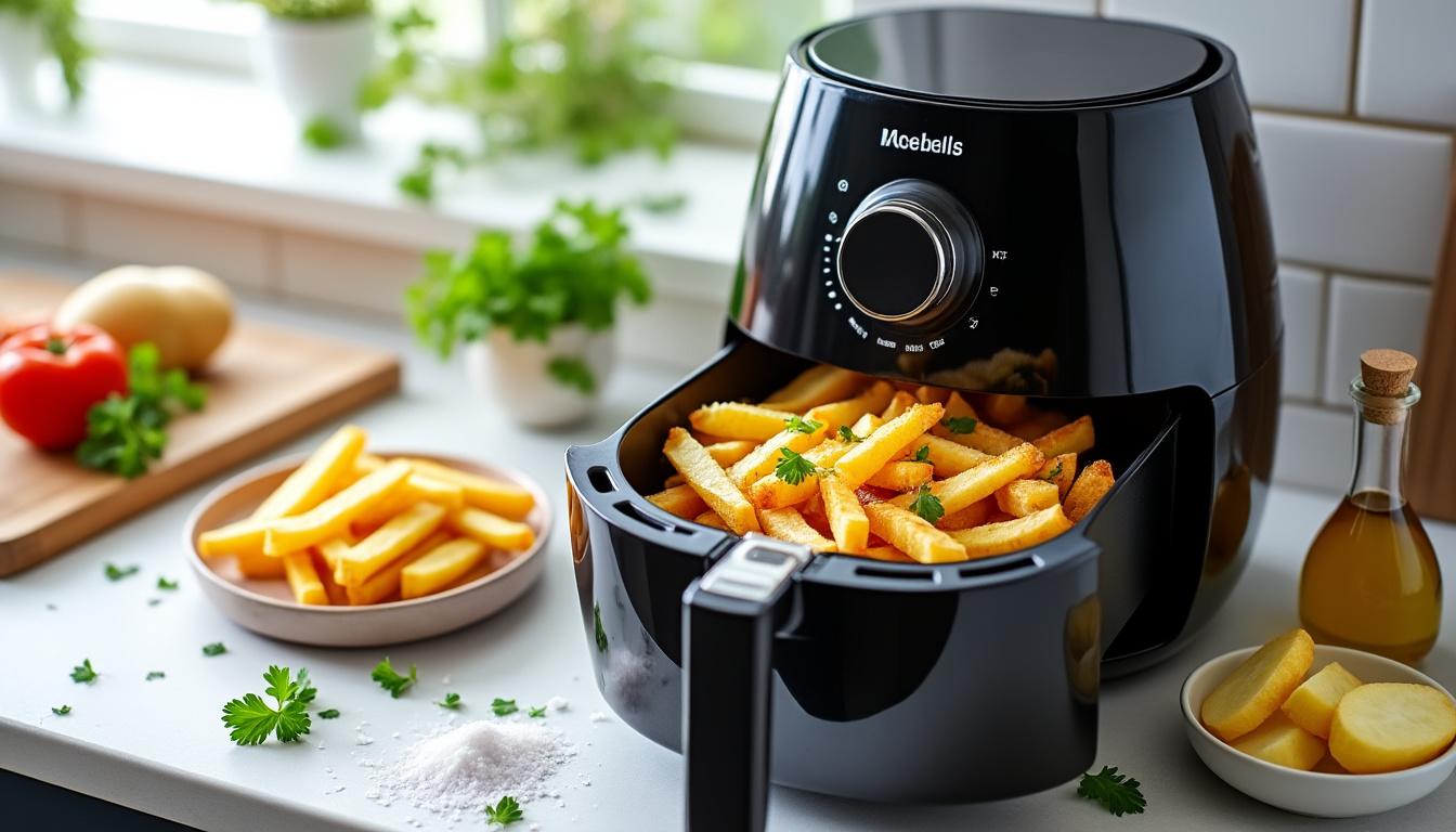 learn how to make crispy and healthy air fryer fries at home with this easy step-by-step guide. perfectly golden and guilt-free!