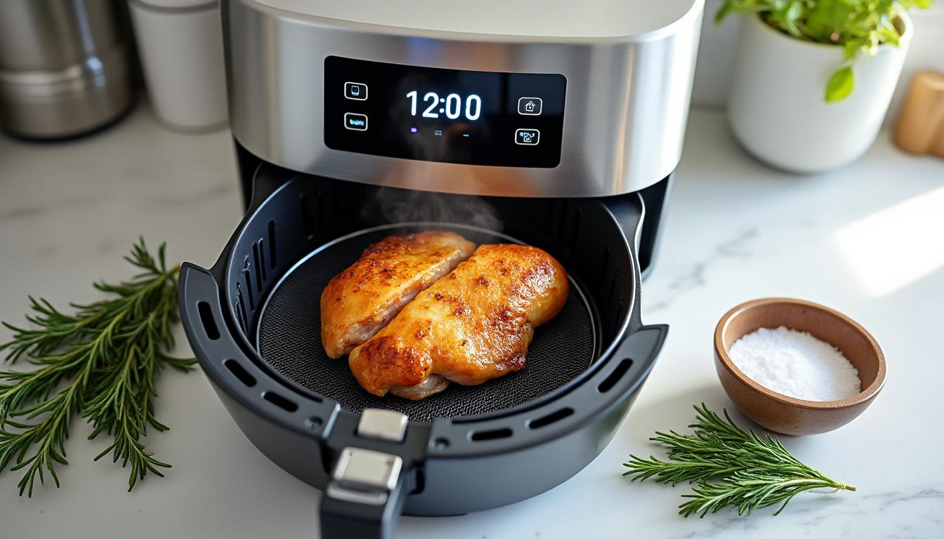 discover the ideal cooking time for chicken in an air fryer to achieve perfectly crispy and juicy results every time.