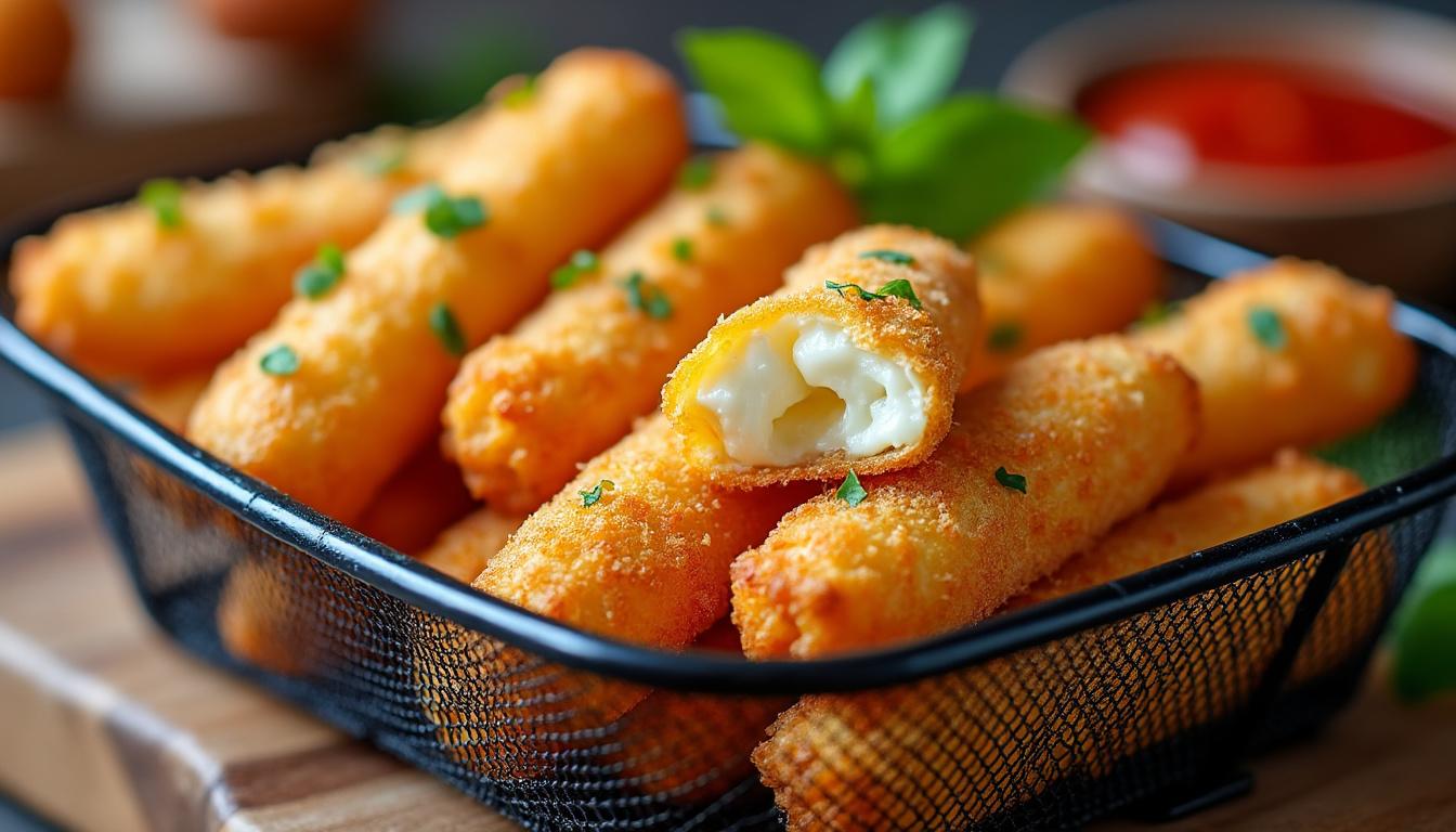learn the best way to cook frozen mozzarella sticks in an air fryer for crispy, gooey perfection every time. easy, quick, and delicious!