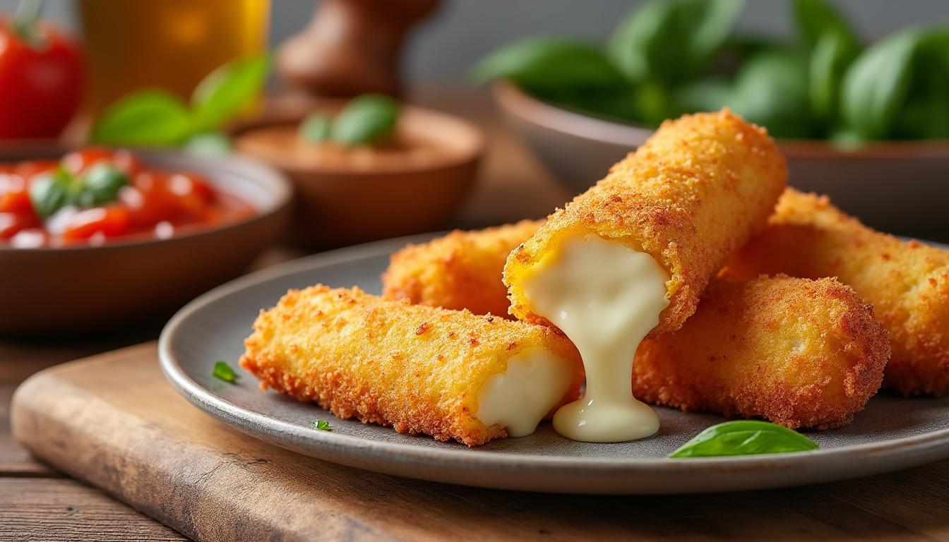 learn how to cook frozen mozzarella sticks in an air fryer for the best crispy and melty results. easy step-by-step guide to a delicious snack in minutes!