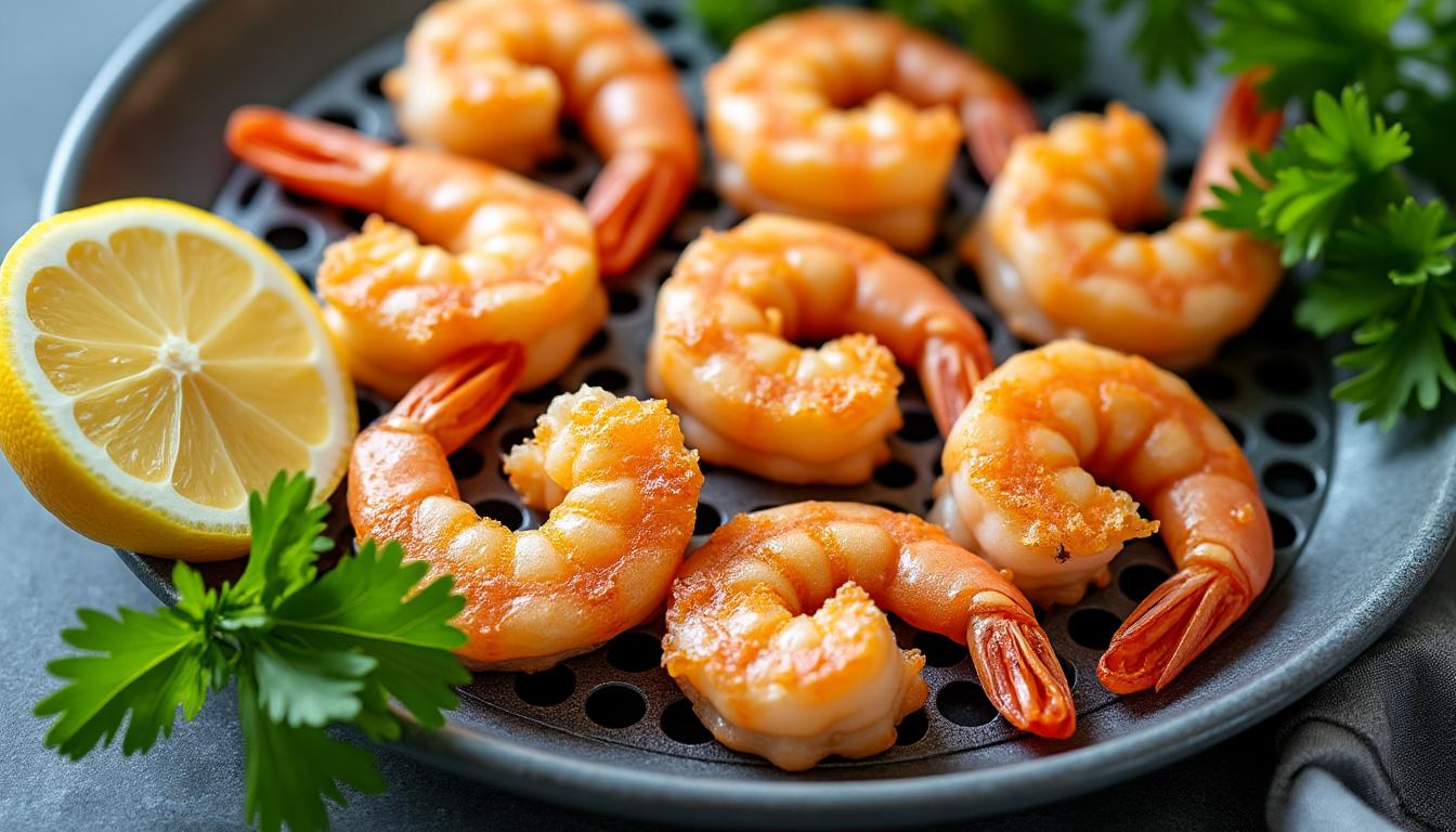 learn how to cook frozen shrimp quickly and easily in an air fryer with this simple step-by-step guide for perfect, delicious results every time.