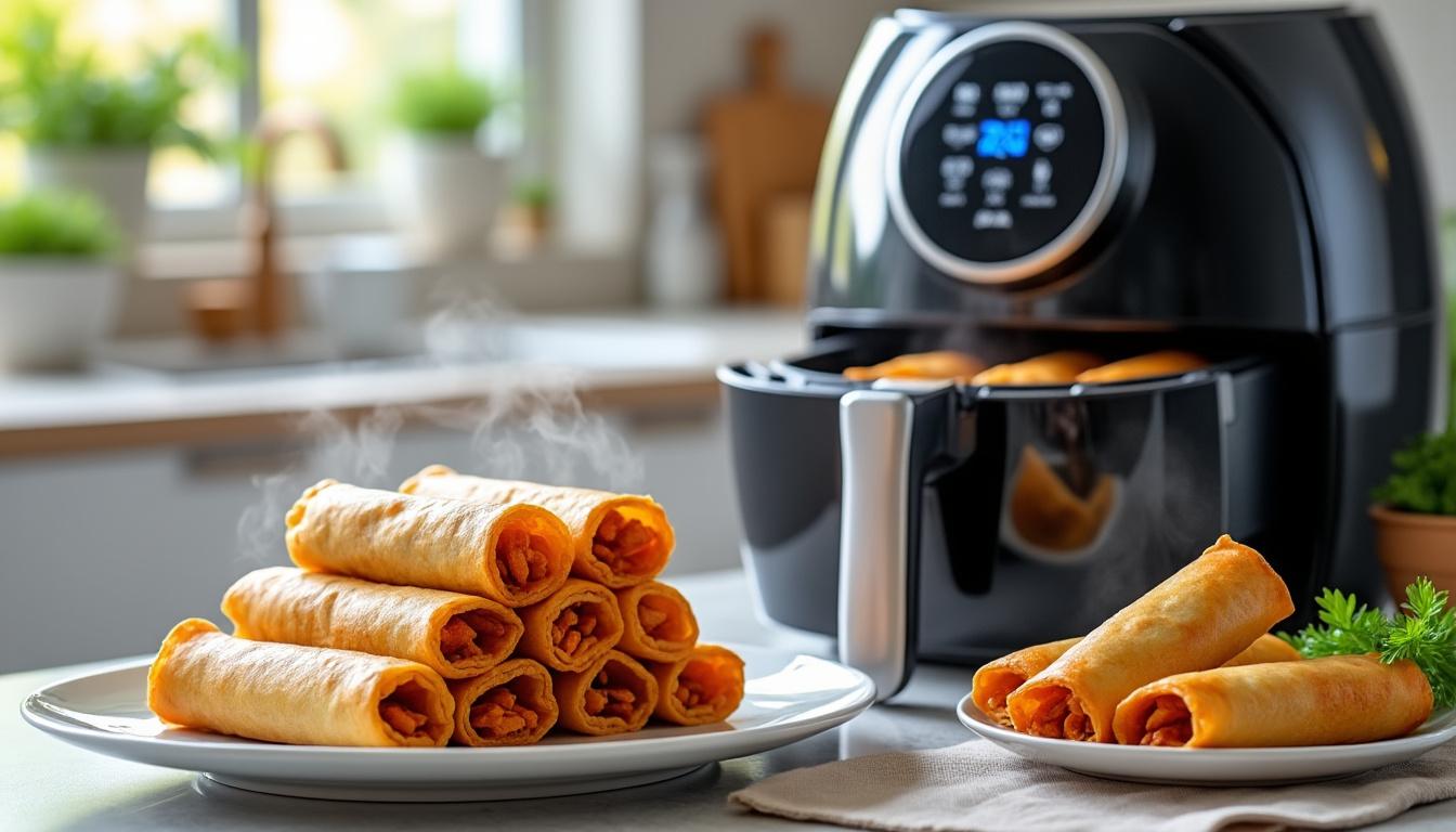 learn how to cook frozen spring rolls perfectly in an air fryer with our easy and crispy recipe guide.