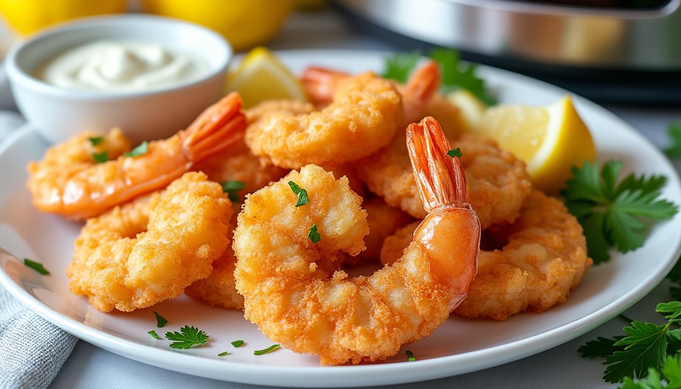 learn how to make perfectly crispy air fryer shrimp at home with this easy and delicious recipe. enjoy a quick and healthy seafood dish in minutes!