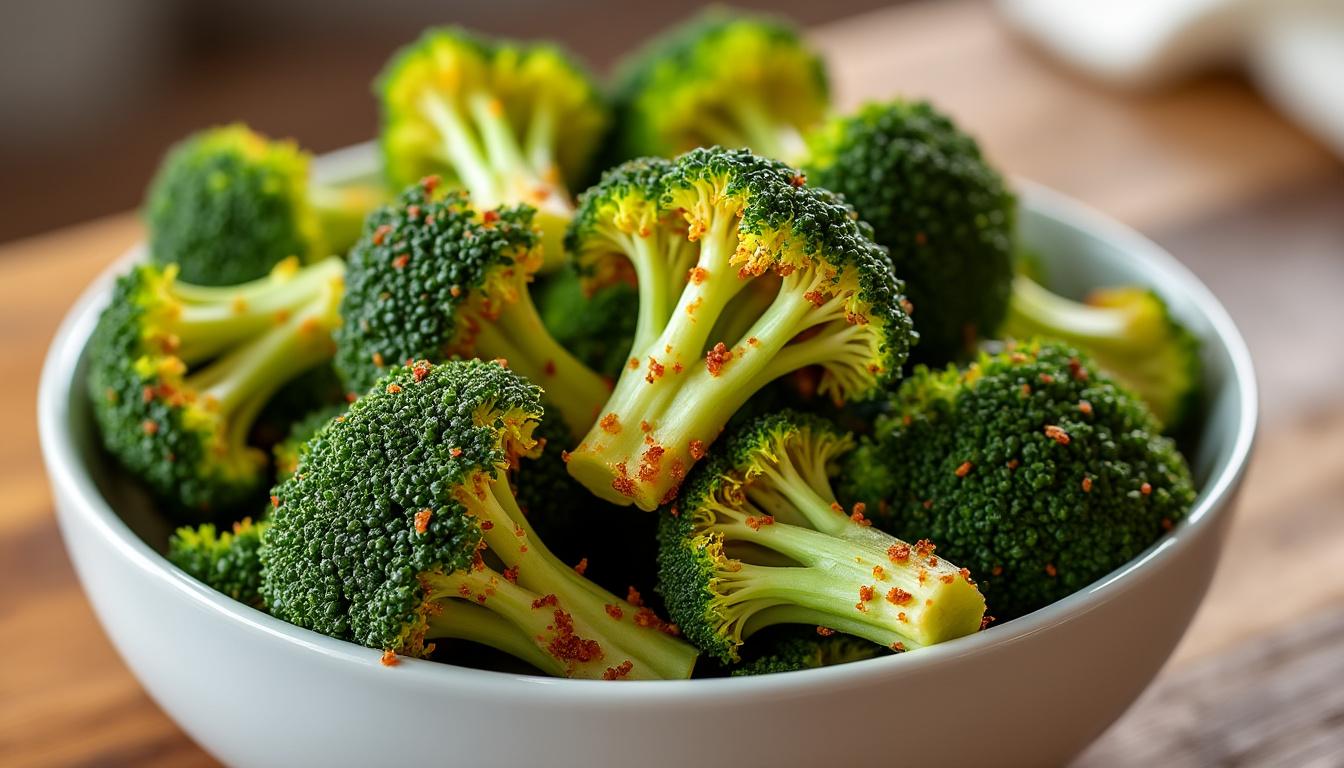 learn how to make crispy and healthy air fryer broccoli at home with this easy recipe. enjoy a nutritious and delicious side dish that's quick to prepare.