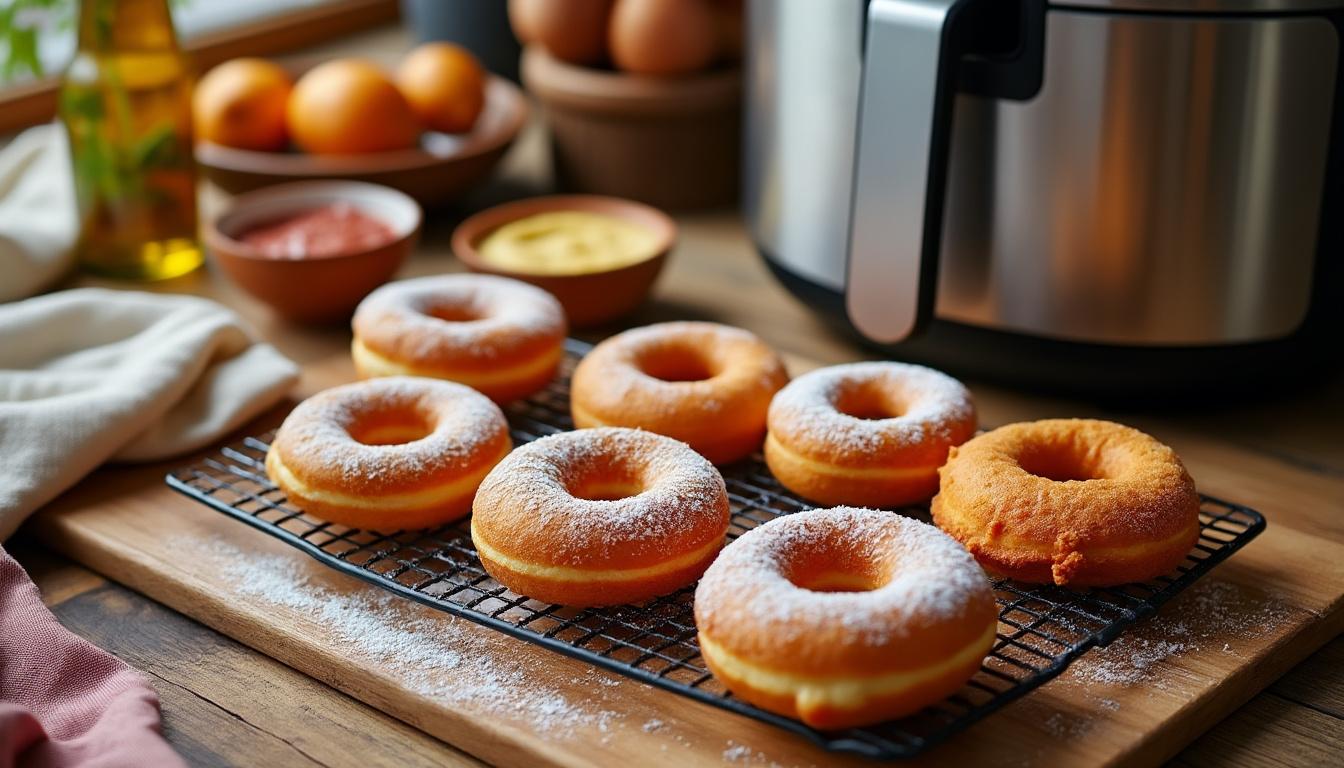 learn how to make perfect air fryer donuts at home with this easy step-by-step guide. enjoy delicious, crispy, and fluffy donuts without the hassle of traditional frying.