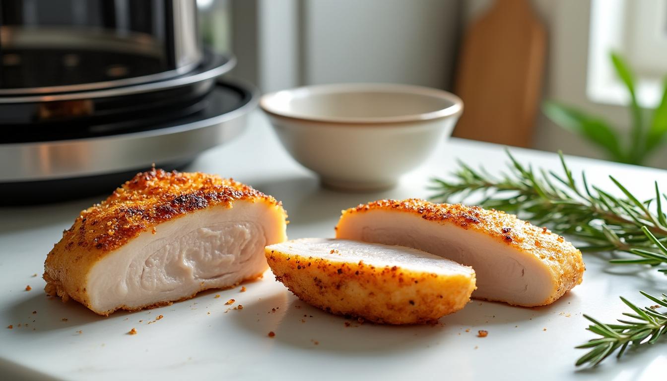 learn the best tips and timing to cook air fryer chicken breast perfectly juicy every time. discover how to achieve tender, flavorful results with easy steps.